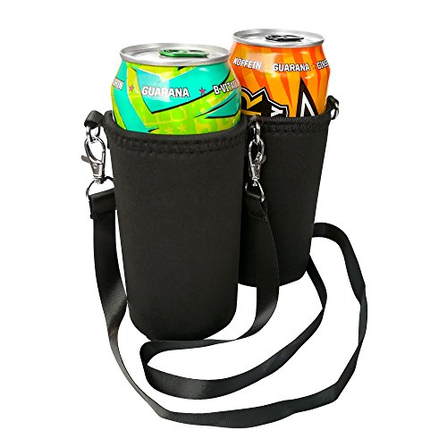 Eff Em Concept BeerHolder - 2er Set Dosenhalter für Den Hals, Dosenhalterung inkl. Halstrageband, Glashalter, Flaschenhalter (Lanyard) (2 Stück 0,5l) von BeerHolder