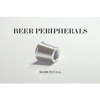 Flanged Tapered Beer Tap Ferrule Chrom Aluminium 5/16"-18 Top Und 3/8"-16 Bottom von BeerPeripherals