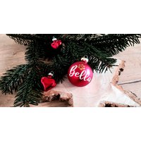 Katzen Geschenk, Hunde Geschenk, Haustier Baumkugel, Baumschmuck, Weihnachtskugel Personalisiert, Glaskugel, Kugel Mit Namen, Kugel Pfote, Tatze von BeereOnTop