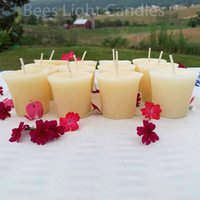 100% Natürliche Weiße Votivkerzen Aus Bienenwachs/Handgefertigt in Den Usa Bulk Reine Bienenwachs-Votivkerzen Baumwolldochte Ohne Duft Sauber von BeesLightCandles