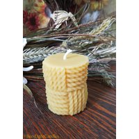 Geflochtene Seil-stumpenkerze 100% Natürliches Bienenwachs/Handarbeit Reines, Sauberes Zöpfe Geschenk Idee Geburtstag Party Event von BeesLightCandles