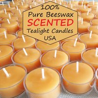 Ginger Pfirsich Duftende Bienenwachs Teelichtkerzen/Hergestellt Aus Ganz Natürlichem Sommer Fruchtig Süßer Geruch Brennende Handarbeit von BeesLightCandles