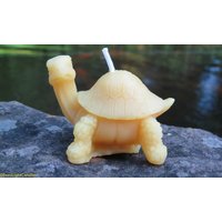 Kleine Schildkröte Bienenwachs Kerze/100% Natur Reptil Schildkröten Kerzen Geburtstagsgeschenk Event Tier Teich Terrasse von BeesLightCandles