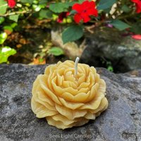 Pfingstrose Blume Bienenwachs Kerze/100% Natürliches Handgemacht in Den Usa Blumenkerzen Geschenk Großmutter Mutter Freundin von BeesLightCandles
