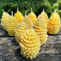 Pinecone Bienenwachskerzen/100% Natürliches Bienenwachs Dutzend 12 Tannenzapfen Tannenbaum Zapfen Herbst Fest Event Hochzeit Pure von BeesLightCandles