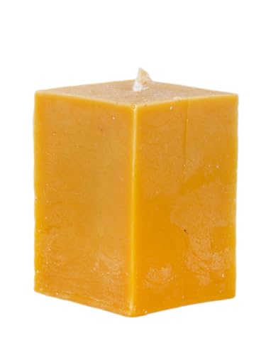 BeesWax World Bienenwachskerzen – Handgefertigte Quader & Würfel in 4 Größen – 100% reines Bienenwachs – Rauchfrei & langlebig – Geschenkidee & Wohnakzent (Quader, L: Höhe 9,5 cm, Ø 9 cm) von BeesWax