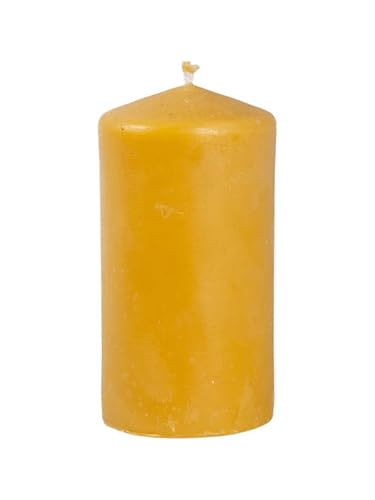 BeesWax World Bienenwachskerzen – Handgefertigte Stumpenkerzen aus 100% natürlichem Bienenwachs – Rauchfrei & lang brennend mit Baumwoll-Docht – Geschenkidee & Deko (Größe M2: ca. 13,5 cm x 6,5 cm) von BeesWax