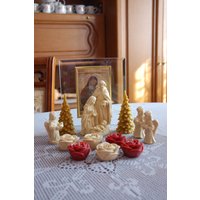 Weihnachtskrippe , Reine Bienenwachs Krippe Krippengeschenk von Beeswaxcandles4you