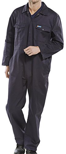 Super Click Workwear Heavy Weight Boilersuit Overall In Navy Size 38 von Beeswift
