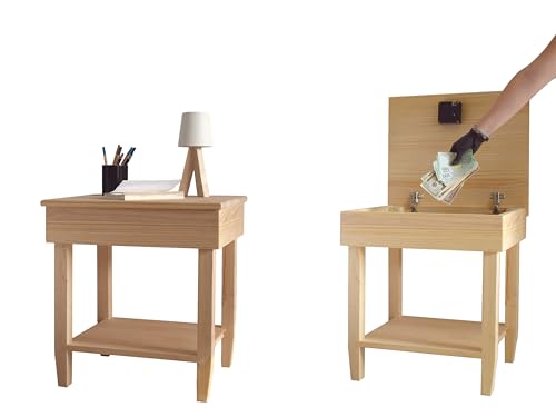 Mini Tero NFC – Nachttisch mit verstecktem Fach und RFID/NFC-Schloss | Beistelltisch mit Geheimversteck, doppeltem Boden & Bluetooth-App | Intelligente Sicherheit in Massivholz Mini Tero NFC – Nachttisch mit verstecktem Fach und RFID/NFC-Schloss | Beistelltisch mit Geheimversteck, doppeltem Boden & Bluetooth-App | Intelligente Sicherheit in Massivholz von Beetle Print