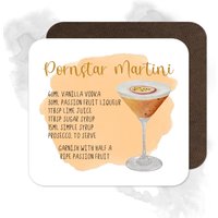 Martini Cocktail Rezept Untersetzer | Home Bar Für Getränkezutaten Geschenk von BeeyoutifulGiftsUK