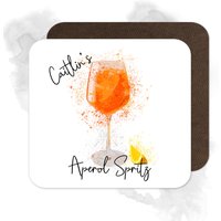 Personalisierter Aperol Spritz Coaster - Splash Effect | Untersetzer Cocktail Home Bar von BeeyoutifulGiftsUK