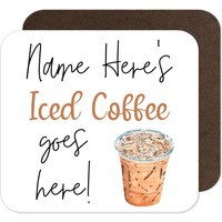 Personalisierter Eiskaffee Untersetzer - Original Design | Getränke Cocktail von BeeyoutifulGiftsUK