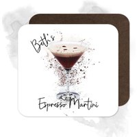 Personalisierter Espresso Martini Untersetzer - Splash Effect | Getränke Cocktail von BeeyoutifulGiftsUK