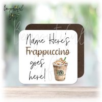 Personalisierter Frappuccino Eiskaffee Untersetzer - Original Design | Getränke von BeeyoutifulGiftsUK