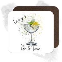 Personalisierter Gin Tonic Coaster - Splash Effect | Getränke Untersetzer Cocktail Home Bar von BeeyoutifulGiftsUK