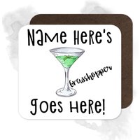 Personalisierter Grashüpfer Untersetzer | Getränke Cocktail Personalisierte Geschenk Home Bar von BeeyoutifulGiftsUK