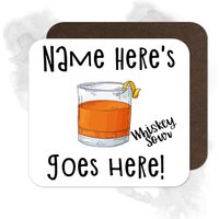 Personalisierter Handgezeichneter Whisky Sour Coaster | Getränke Untersetzer Alkohol Geschenkidee Home Bar Cocktail von BeeyoutifulGiftsUK