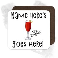 Personalisierter Kir Royale Untersetzer | Cocktail Personalisierte Geschenk Home Bar von BeeyoutifulGiftsUK