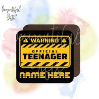 Personalisierter Offizieller Teenager Untersetzer | 13. Geburtstag Geschenk Für Teen von BeeyoutifulGiftsUK