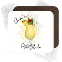 Personalisierter Pina Colada Untersetzer - Splash Effect | Getränke Cocktail Home Bar von BeeyoutifulGiftsUK