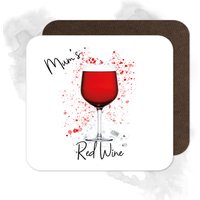 Personalisierter Rotwein Untersetzer - Splash Effect | Getränke Weinuntersetzer Home Bar von BeeyoutifulGiftsUK