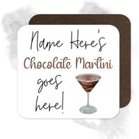 Personalisierter Schokoladen-Martini-Untersetzer - Original Design | Getränke Untersetzer Cocktail Home Bar von BeeyoutifulGiftsUK