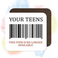 Your Teens Expired Strichcode 20Th Birthday Untersetzer - Gift | 20Er Jahre Abgelaufen Geschenk Für 20 Jährige von BeeyoutifulGiftsUK