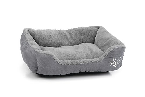 Beeztees Katzenbett Baboo L: 48 cm B: 37 cm H: 18 cm grau-hellgrau von Beeztees