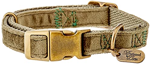 Beeztees K&Bz Hundehalsband Velura, Grün, 26-40 x 15 mm, 2000 g von Beeztees