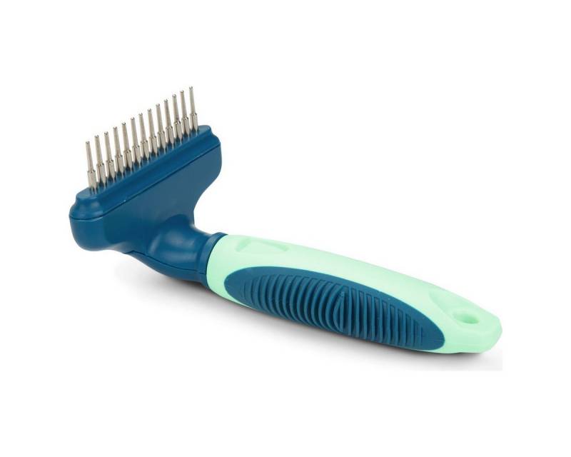 Beeztees Striegel Striegel mit rotierenden Stiften blau/mint von Beeztees