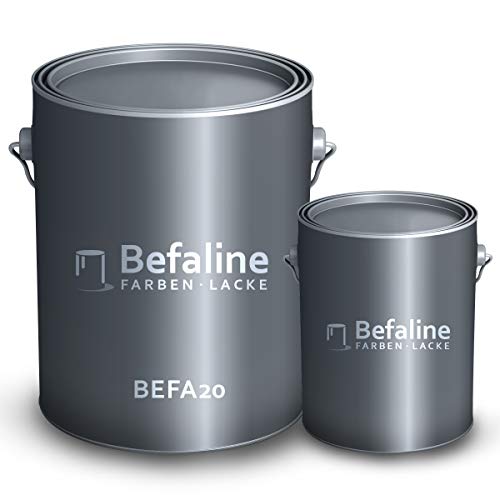 Befaline © BEFA-20 2K Epoxidharz Bodenbeschichtung I 10 kg Lichtgrau I stark belastbar & weichmacherbeständig I geeignet für Werkstatt, Garagenboden, Keller, etc. von Befaline