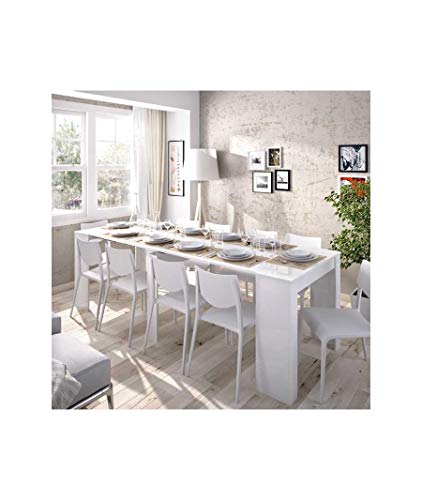 Befara Ausziehbarer Tisch Lexa XL - Weiß Mit 5 Positionen. Anpassbar Vom Schreibtisch Für 2 Bis 10 Personen. Ideal Für Gäste. von Befara