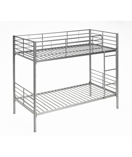 Befara ETAGENBETT TEILBAR Twins - Silber - 80 x 190 Praktisches und Robustes Metall-Etagenbett. In 2 Einzelbetten teilbar. Leiter inklusive. Komplettes Geländer. Befara ETAGENBETT TEILBAR Twins - Silber - 80 x 190 Praktisches und Robustes Metall-Etagenbett. In 2 Einzelbetten teilbar. Leiter inklusive. Komplettes Geländer. von Befara
