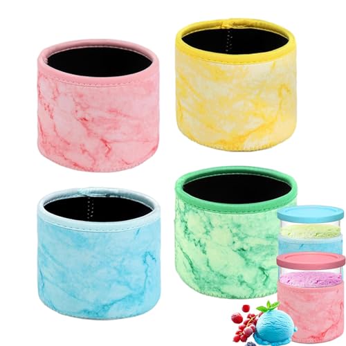 4 Stück Eiscreme Hülle Für -ja Creami | Eiscreme Neoprenhülle | Isolierte Eiscreme Pint Hülle | Wiederverwendbare Neoprenhülle Für Pint Eis | Abdeckung Für Eiscreme | Zubehör Für Eisbecher von Befeixue