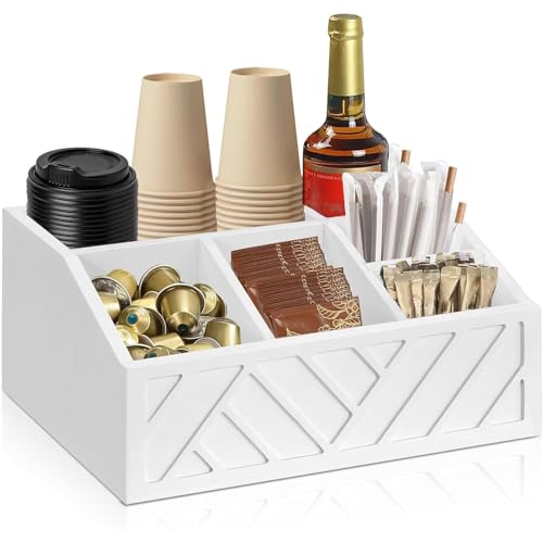 Befeixue Arbeitsplatten Kaffeestation Organizer - Holz Rührer Theken Organizer - Großes Fassungsvermögen Unterteilter Aufbewahrungsorganizer Für Kaffeekapseln Tassen Teelöffel Sirup Befeixue Arbeitsplatten Kaffeestation Organizer - Holz Rührer Theken Organizer - Großes Fassungsvermögen Unterteilter Aufbewahrungsorganizer Für Kaffeekapseln Tassen Teelöffel Sirup von Befeixue