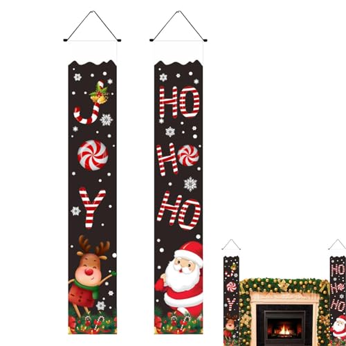 Befeixue Christmas Banner Vordere | Outdoor Dekoschild Für Vordereingang - Mit Karikatur Buchstaben Deko Für Gartenzaun Eingang Café Garage von Befeixue