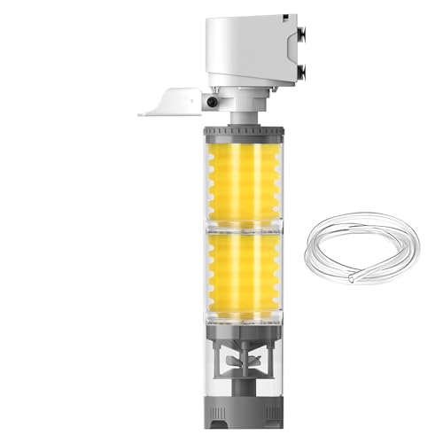 Befeixue Fischfilter Für Aquarien | Robustes Sieb Für Schildkrötenbecken - Mehrstufige Leistungsstarke Filtration für Süßwasser Betta Meerwasser Riff Teich Pflanzen Algen Schildkröte Axolotl von Befeixue
