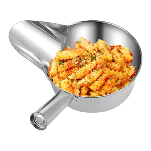 Befeixue Food Service Scoop | Edelstahl Fritteuse Schaufel für Küche,Speisezubereitung Entenschnabel Rührwerk für - Wohnmobil Speisesaal Catering LKW Restaurant Kino von Befeixue