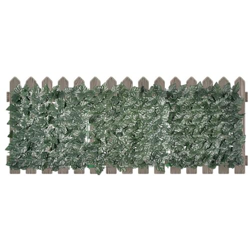 Befeixue Gras-Wandpaneele - Wasserdichter künstlicher Hecken-Traubenblatt-Sichtschutzzaun,Greenery Panels Wall Background Vine Dekoration für Balkonterrasse von Befeixue