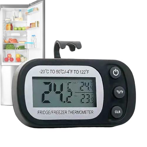 Befeixue Kühlschrank-Temperaturmesser, Kühlschrank-Temperaturmesser | Wasserdichtes digitales Küchentemperaturmessgerät,Temperaturmessgerät mit großem LCD-Bildschirm, Ständer und magnetischer Befeixue Kühlschrank-Temperaturmesser, Kühlschrank-Temperaturmesser | Wasserdichtes digitales Küchentemperaturmessgerät,Temperaturmessgerät mit großem LCD-Bildschirm, Ständer und magnetischer von Befeixue