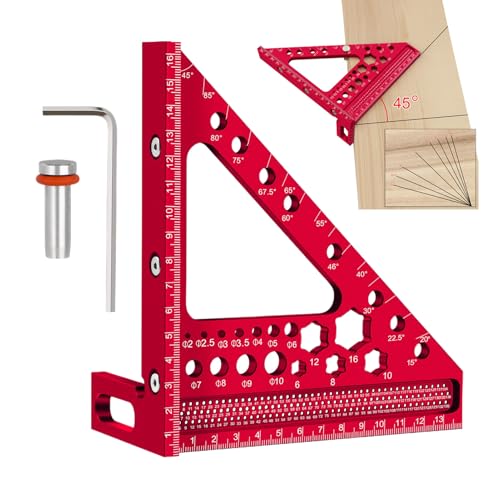 Befeixue Mehrwinkliges Messlineal | Mehrwinkliger Zimmermannswinkel | Schnellmesslineal für Holzverarbeitung | Winkelmesser für Maschinisten und Ingenieure zum Markieren Anordnung Anreißen und von Befeixue
