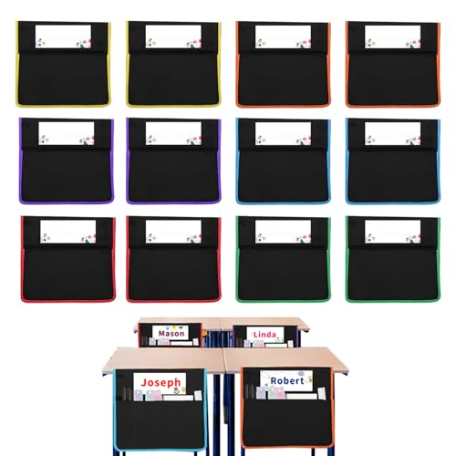Befeixue Stuhl-Organizer Für Klassenzimmer,Schreibtischstuhl Rückenfach Organizer Mit Namensschild - 12 Stücke 900D Oxford Stoff Schulmaterial Organisation Und Aufbewahrung Für Kindergarten Zuhause Befeixue Stuhl-Organizer Für Klassenzimmer,Schreibtischstuhl Rückenfach Organizer Mit Namensschild - 12 Stücke 900D Oxford Stoff Schulmaterial Organisation Und Aufbewahrung Für Kindergarten Zuhause von Befeixue