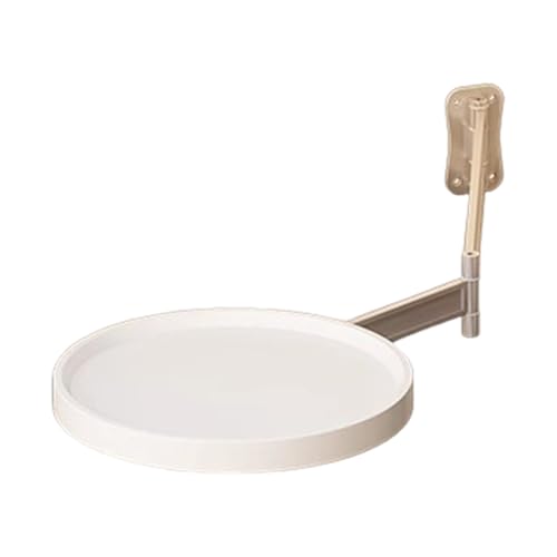 Befeixue Wandmontierte Seitentisch rund, wandmontiertes Klapptisch, Tablettschreibtisch, 180 ° Rotationsklapper Snacktisch Moderner Schreibtisch für Coffeeshop Speisezimmer Restaurant Balkonen von Befeixue