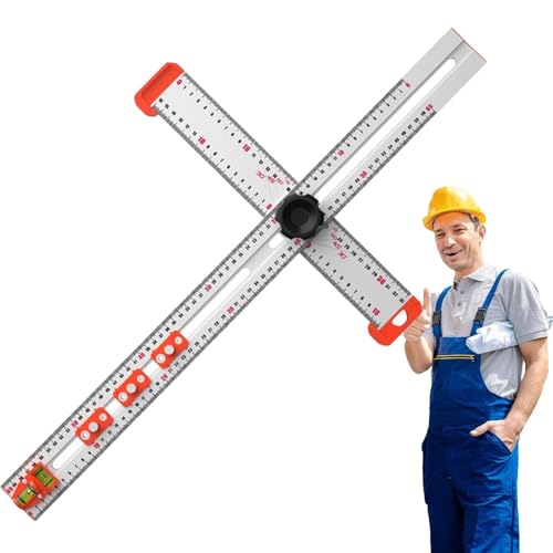 Bohrpositionierungs Lineal | Markierungs T-Quadrat Lineal | Multifunktionales Holzbearbeitungs Messlineal | Verstellbarer T-Winkellineal | Präzises Werkzeuge Für Zeichen Und Markierungslehren von Befeixue