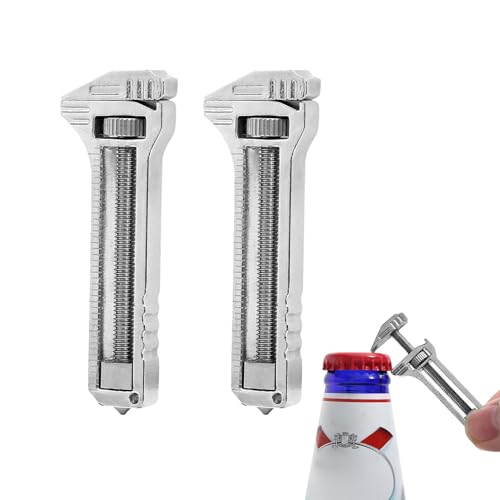 Wrench, Compact Titanium, 2 Stk Schraubenschlüssel, Bieröffner, Nagelzieher, Messschieber, Multifunktionaler Kompaktes Schraubenschlüssel Werkzeug von Befeixue