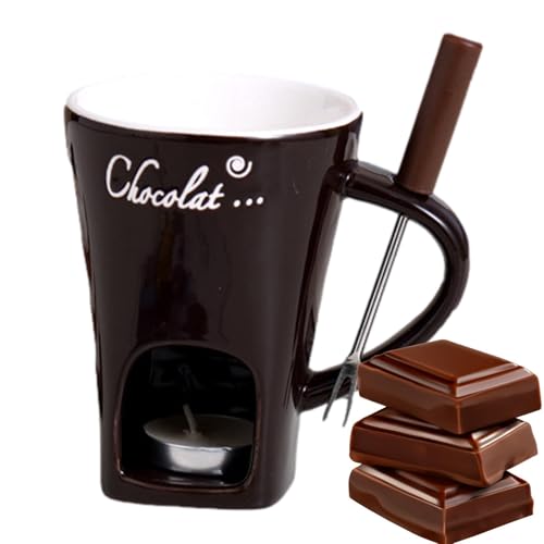 Schokoladenfondue Set | Schokoladen Fondue Becher Mit Gabeln | 130ml Keramik Butterwärmer Set | Schokoladen Schmelz Becher | Melt Hot Pot Tasse Für Den Nachmittagstee von Befeixue