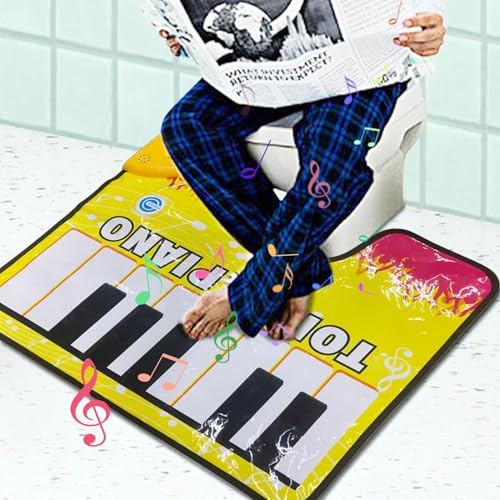 Toilettenmatten Für Den Boden | Toiletten Piano Matte | Klavier Bodenmatte Toilette | rutschfest Badematte Badteppich | Lustige Musical Keyboard Toilettenvorleger Für Heimdekorationen von Befeixue