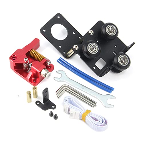 Befenybay Upgrade Direct Dual Gear Extruder Support Kit Easy Print Flexibles Filament für Creality Ender 3 V2 3D-Drucker (Platte + Dual Gear) von Befenybay