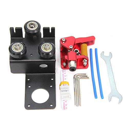 Befenybay Upgrade Direct Dual Gear Extruder-Trägerplatte mit Riemenscheibe mit Schrittmotor Flexibles Filament mit einfachem Druck für Creality Ender3, CR10 3D-Drucker (Support Plate Kit) von Befenybay